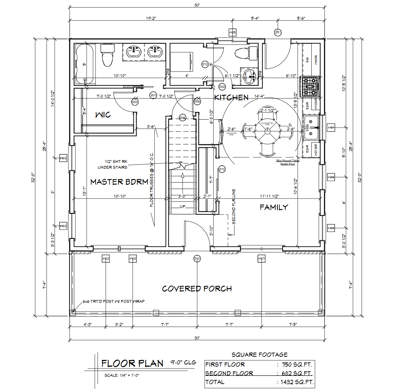 The Cherokee first floor plan.